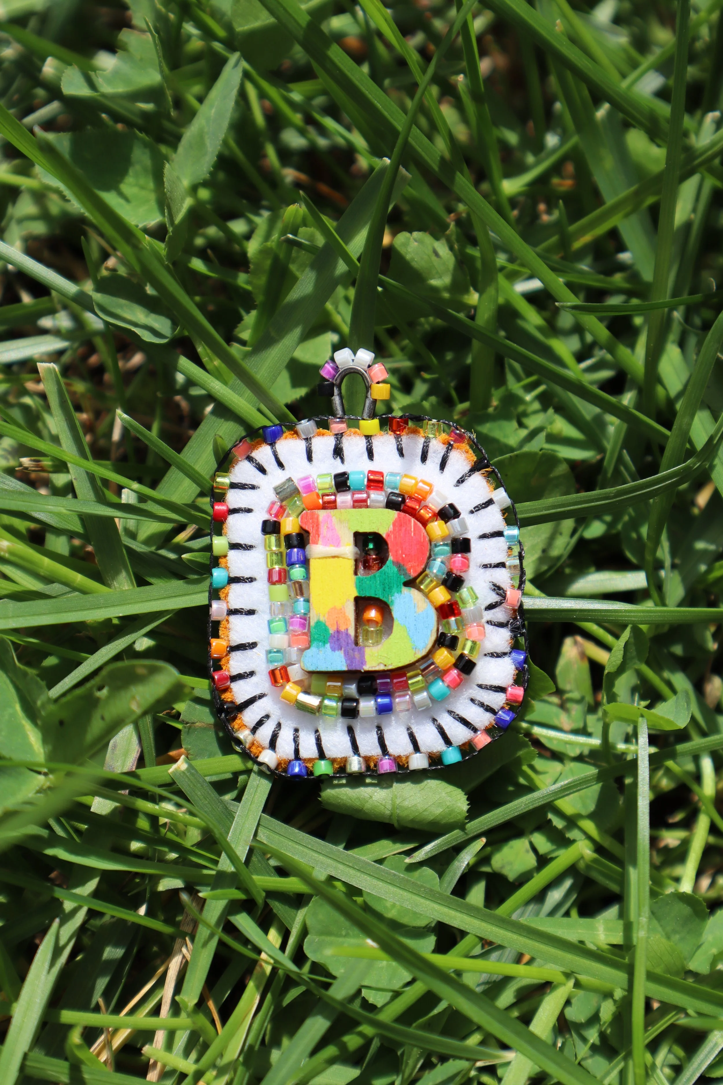 Rainbow Bead Soup Charm "B"