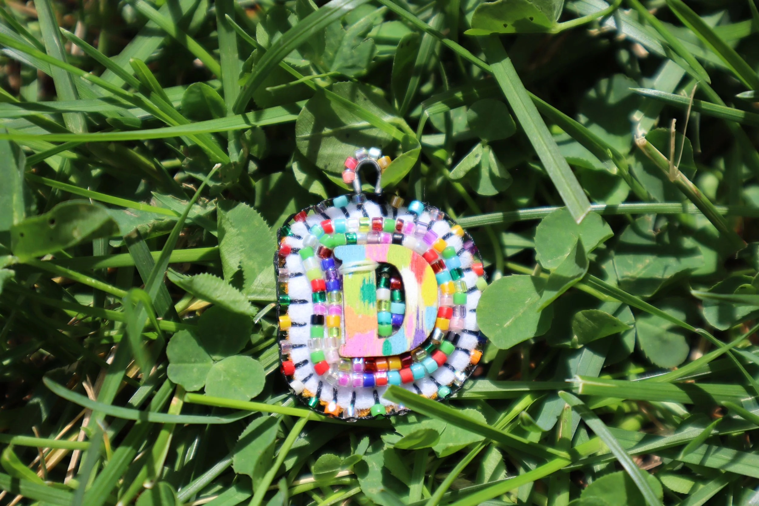 Rainbow Bead Soup Charm "D"