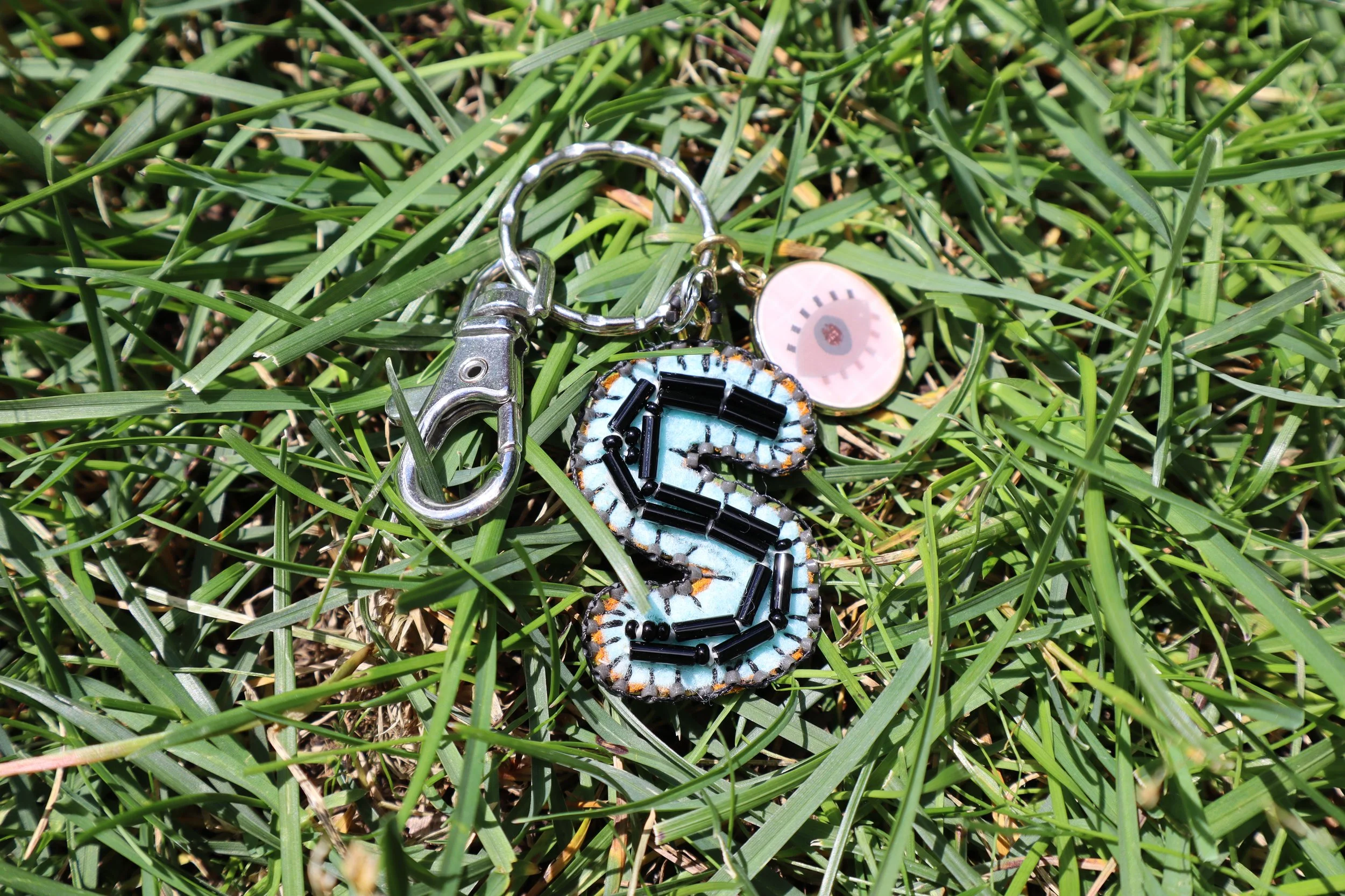 OG Letter Keychain "S" + Eye Charm