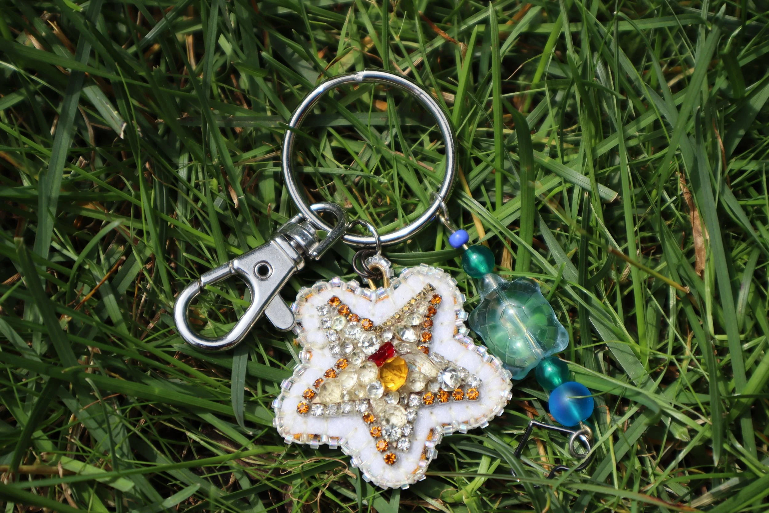 Sparkle Star Charm Keychain