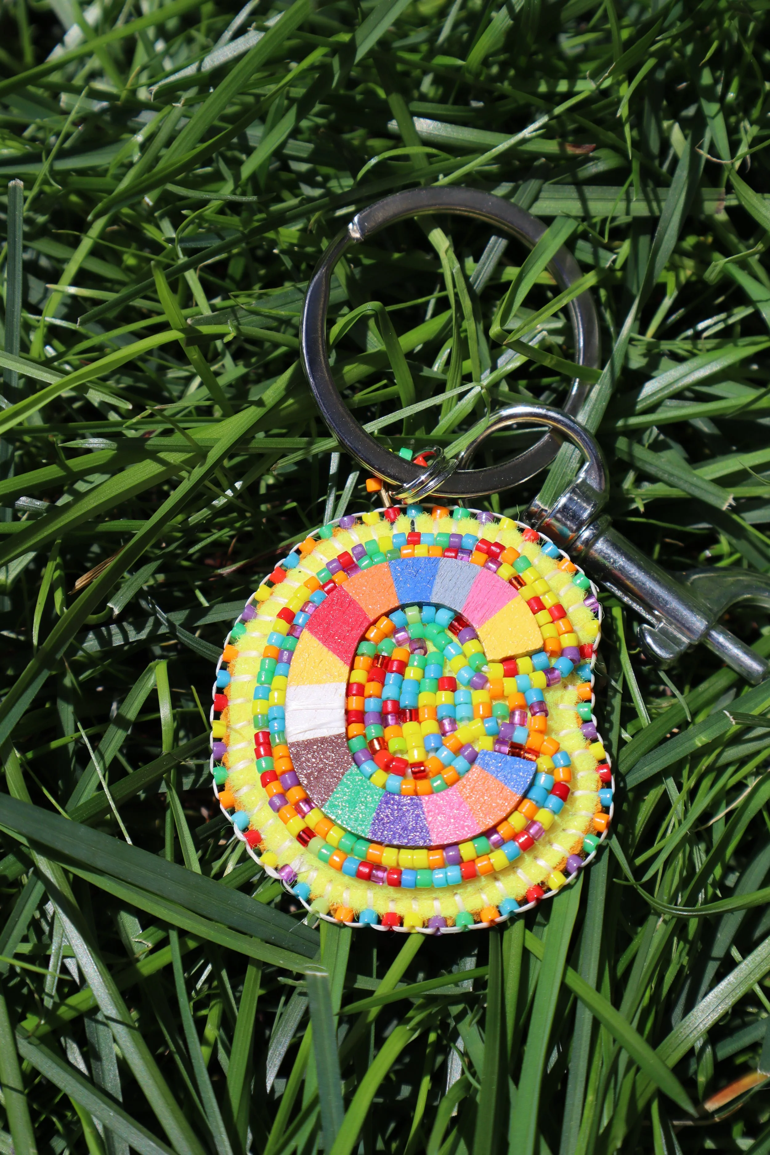 ROY G BIV Letter Keychain "C"