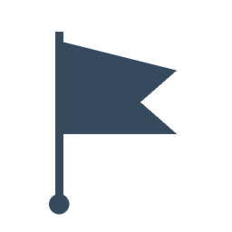 A flag with a triangular shape on a pole