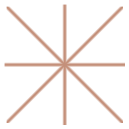 A star-shaped geometric pattern made of intersecting lines on a black background.