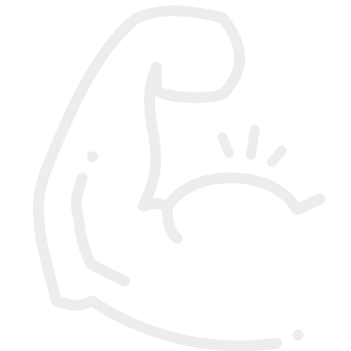 Line drawing of a flexed bicep muscle.
