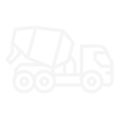Line drawing of a cement mixer truck