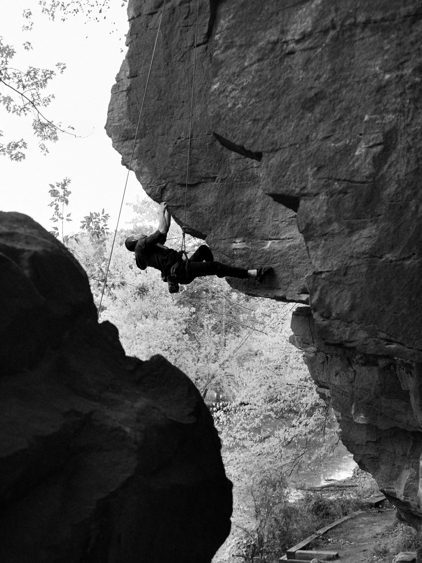 Climber at the Ledges, Grand Lodge, Michigan, October 2025