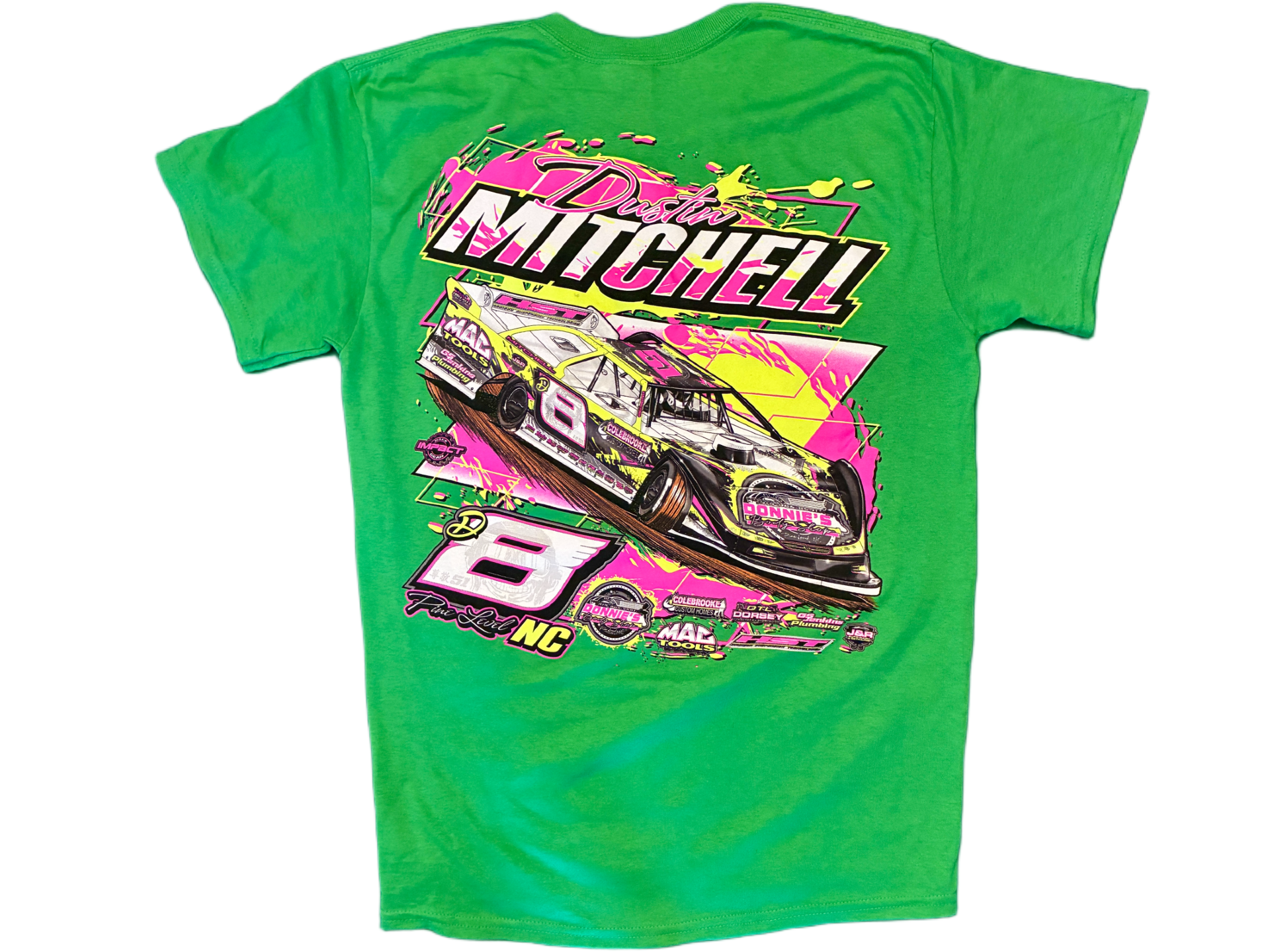 Dustin Mitchell Green D8 Shirt - Back