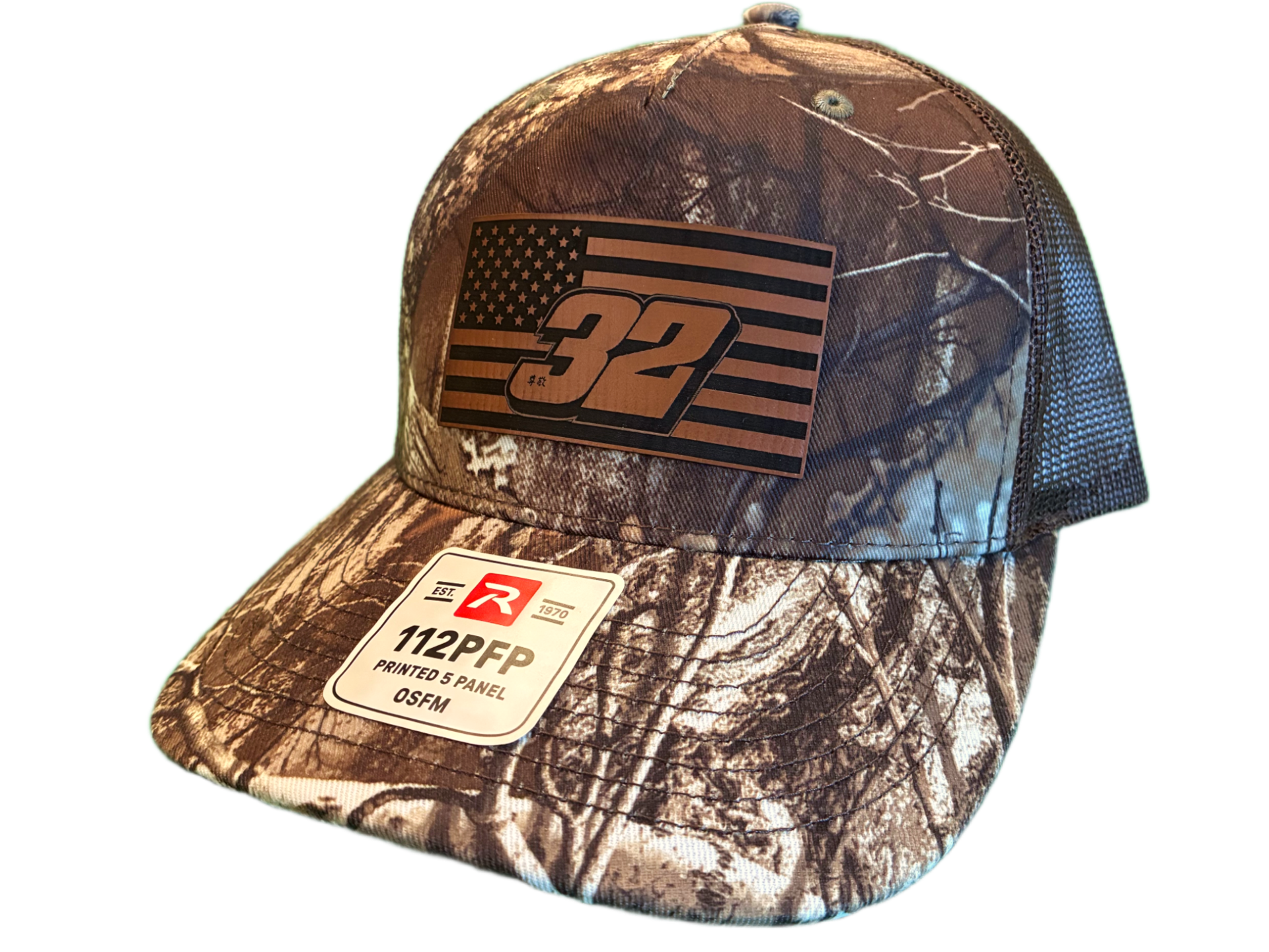 Dustin Mitchell Camo American Flag #32 Cap