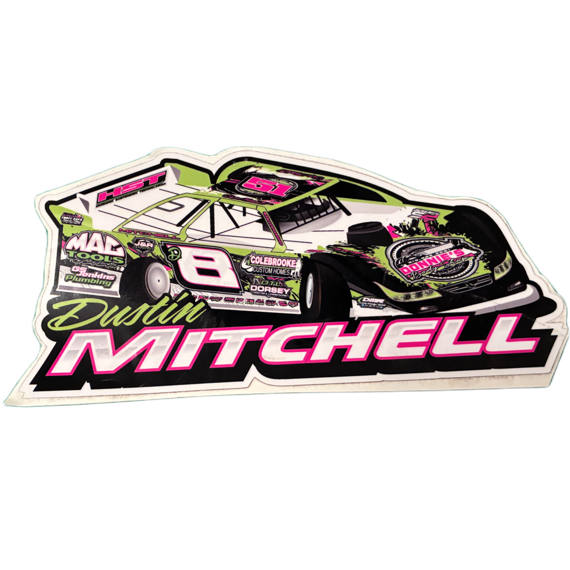 D8 Yellow Car Decal
