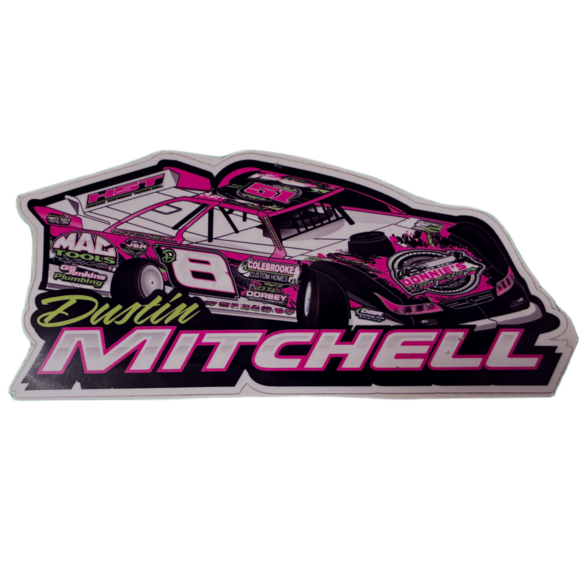 D8 Pink Car Decal