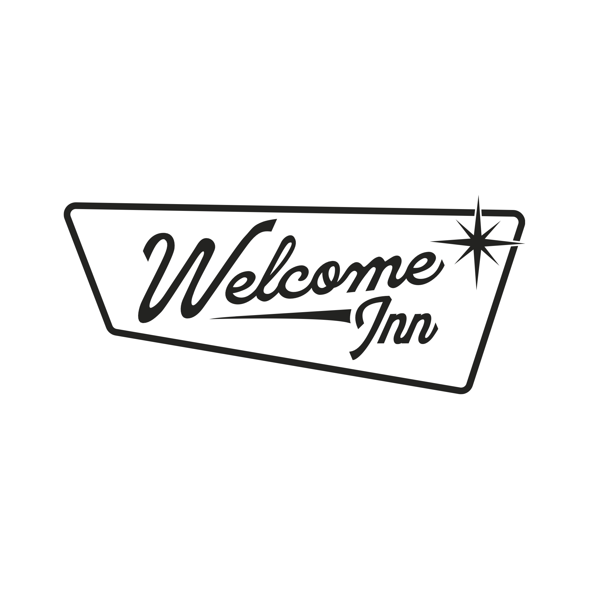 Black chalkboard with white, bold text that reads "Welcome to the Team!" with a small starburst graphic.