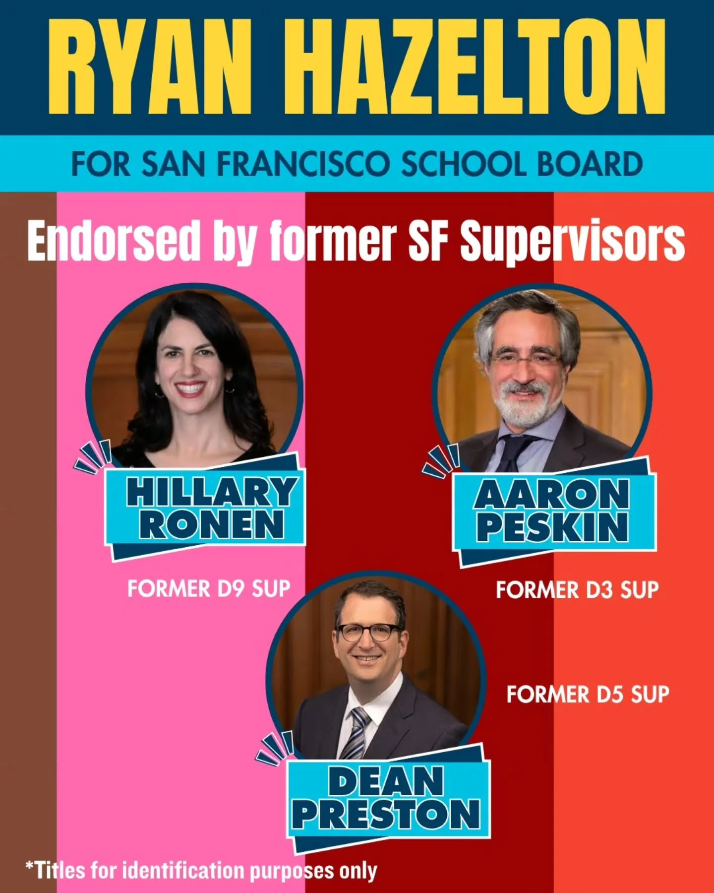 We've built a campaign for school board supported by San Franciscans who know how to lead l, especially when things get hard and when you're standing up for what's best for people, not corporations or billionaires. Thank you @hillary.ronen , @deanpre