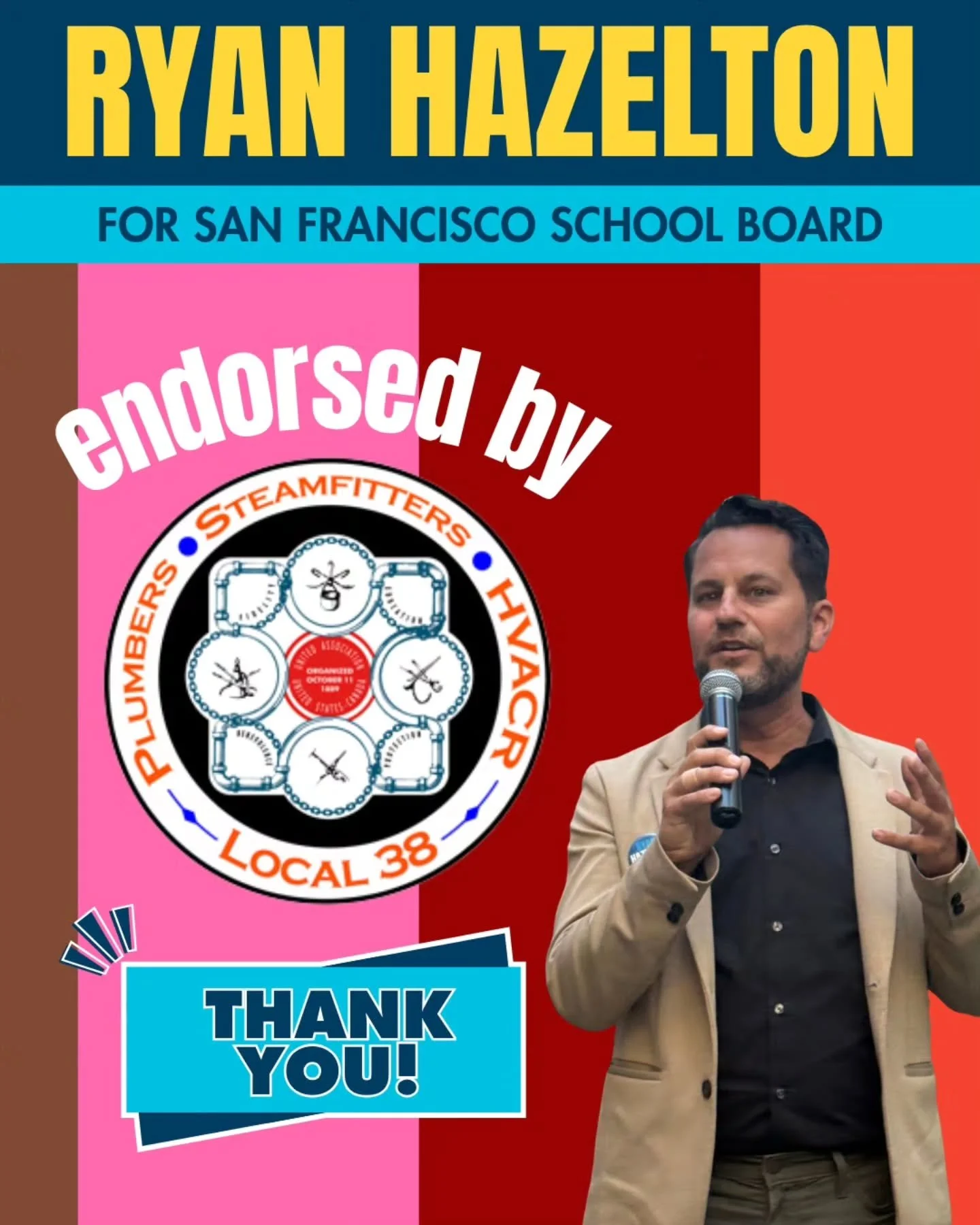 Our unions are coming together to stand by interests of every day people in SF. When we think about our public education system, we have to remember that our capital bonds do a lot of work to build and refurbish schools - pur local construction union