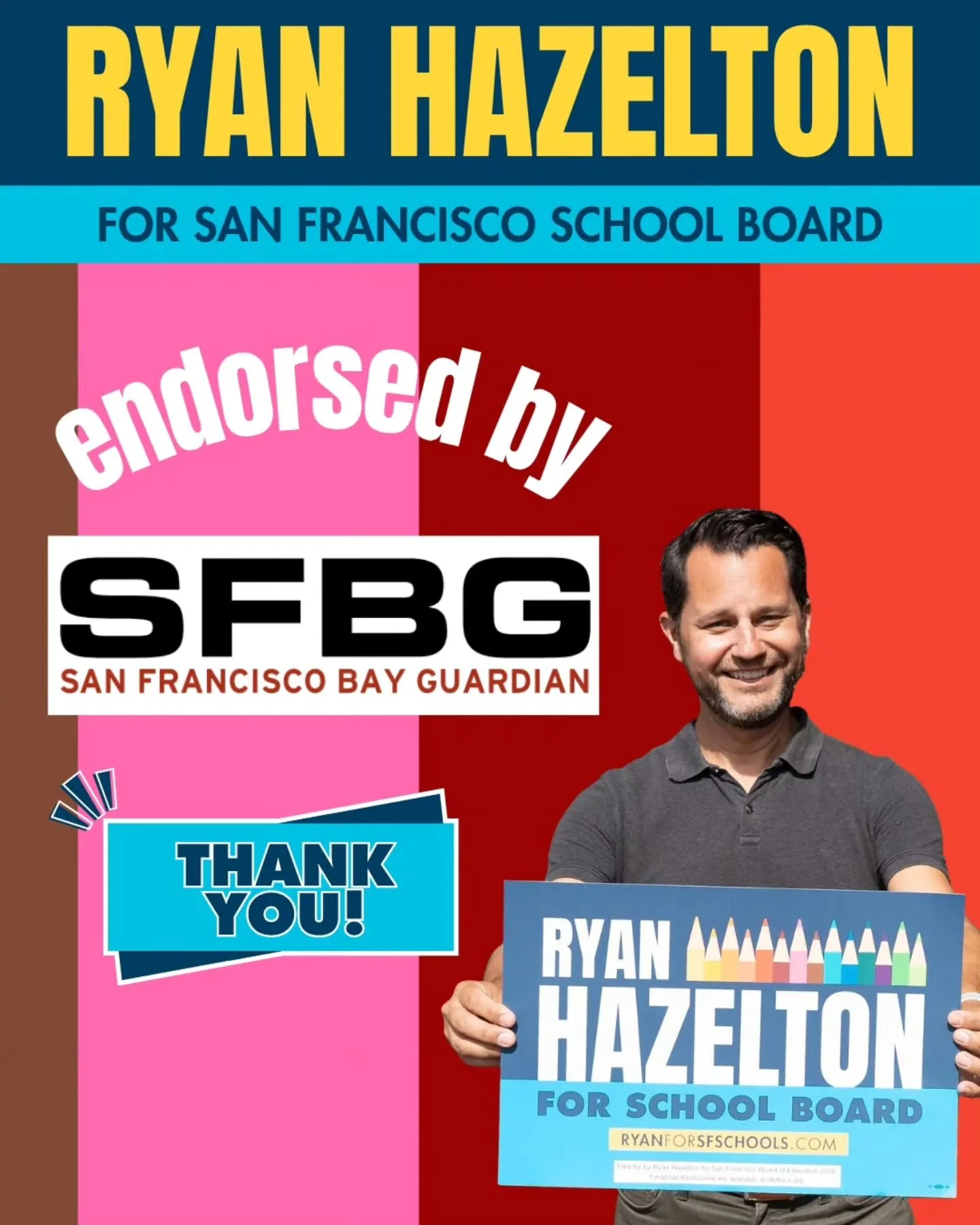 Thank you @sf_bay_guardian for joining our growing group of endorsers in our race for the SF School Board. 

Our coalition of support continues to support as we hit the 3 week mark to Election Day!