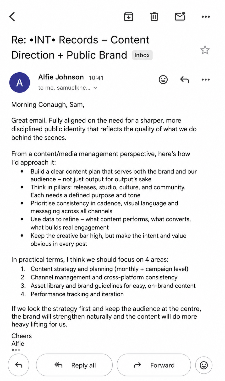 Discussing Content Direction (Fig A)