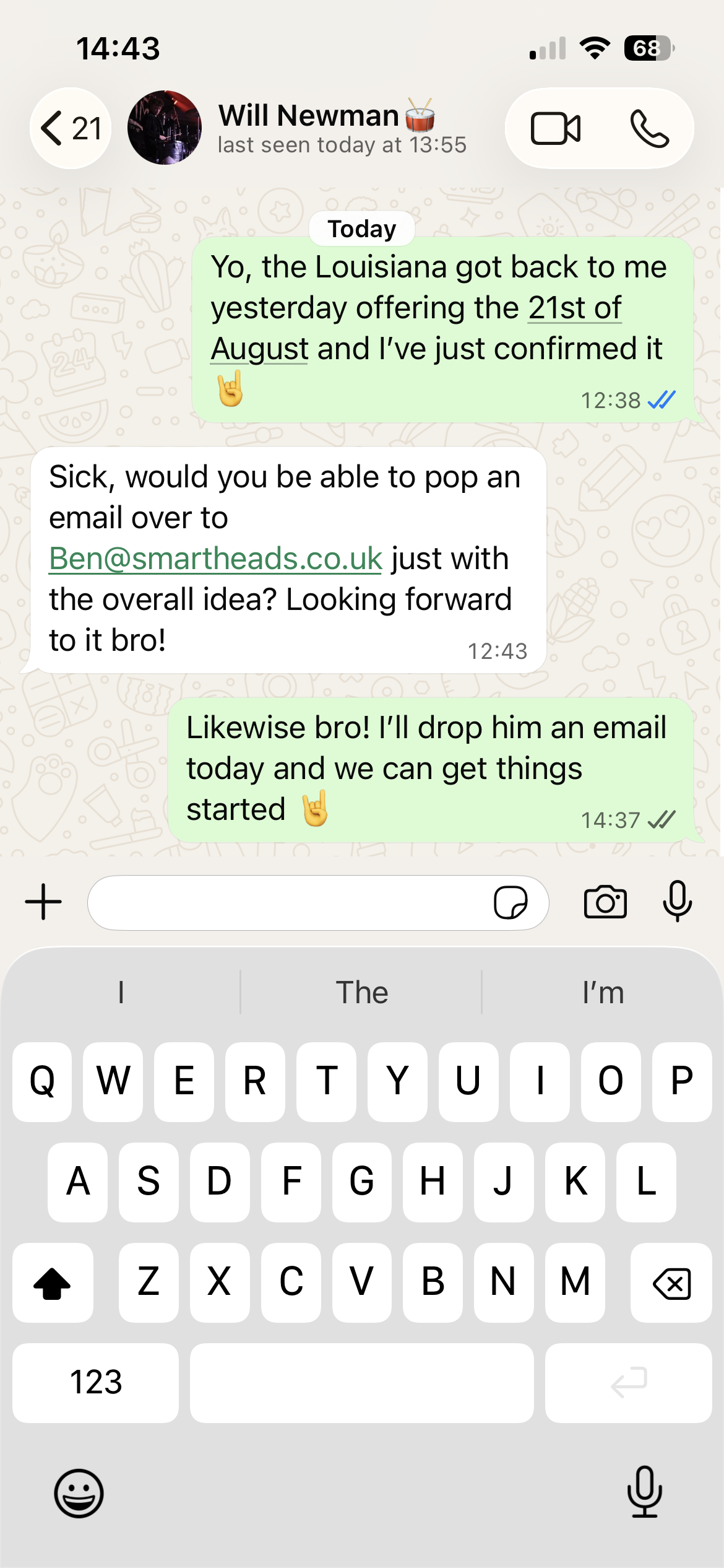 Myself And Will From Zac And The Newmen Discussing The Label Showcase