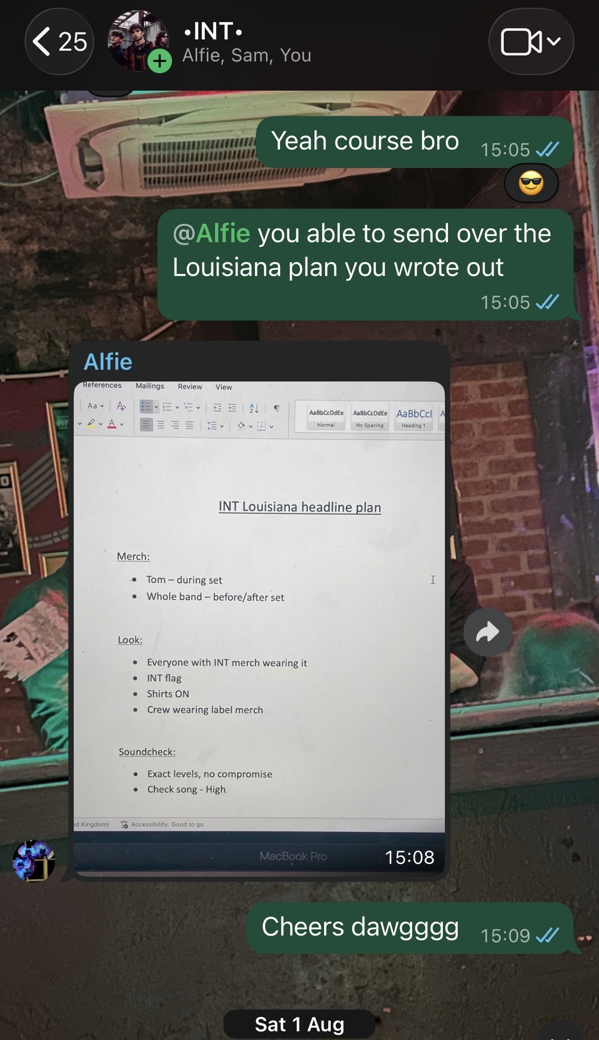 Some Of Our WhatsApp Exchanges After A Productive Meeting