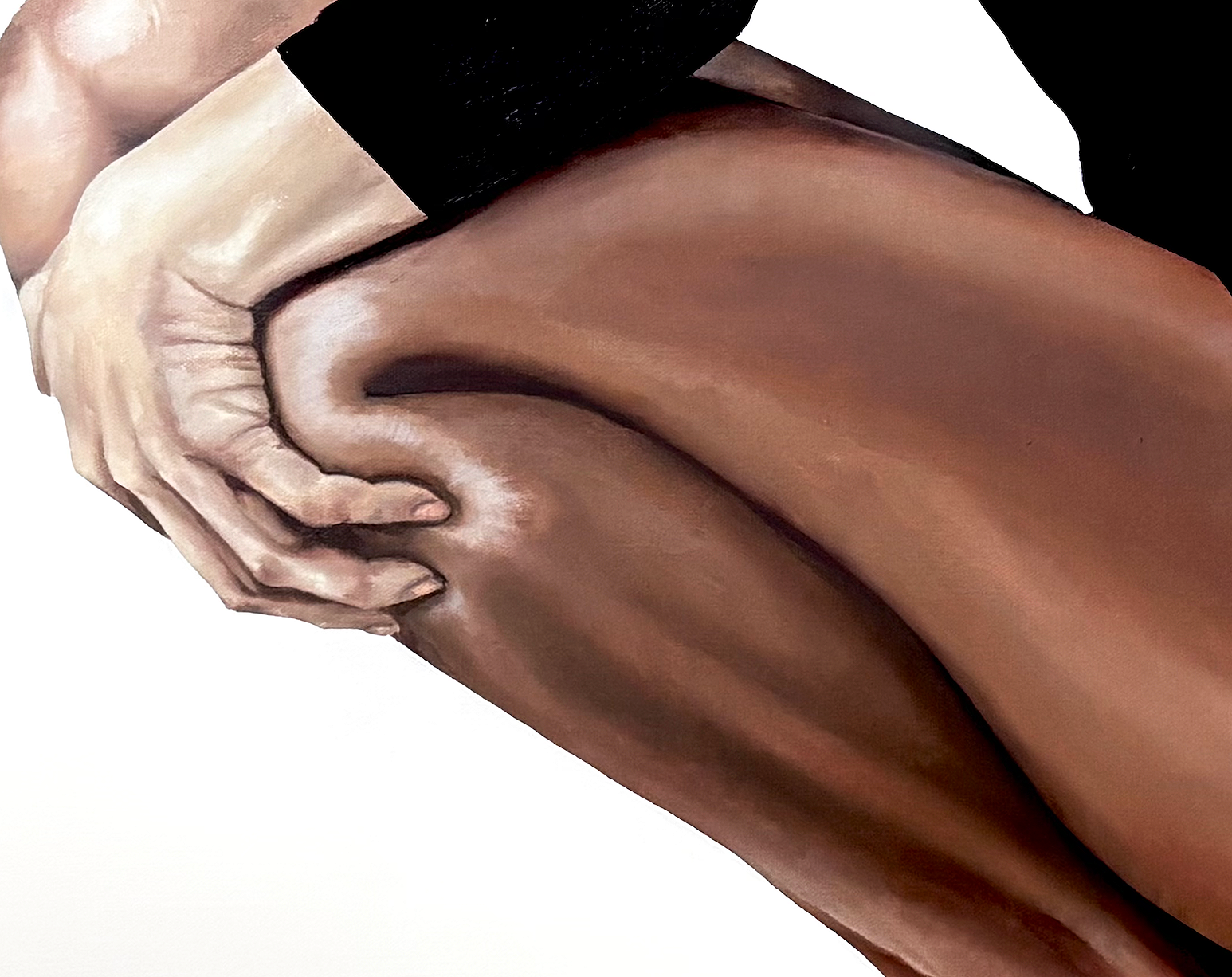 Eva Engel, Close up of It’s Not For You, Heel Edition #2, oil paint, 30”x 30”, 2026
