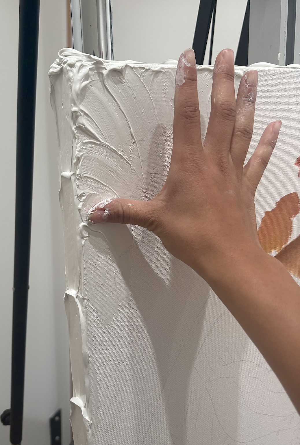 Molding paste on canvas, 2026