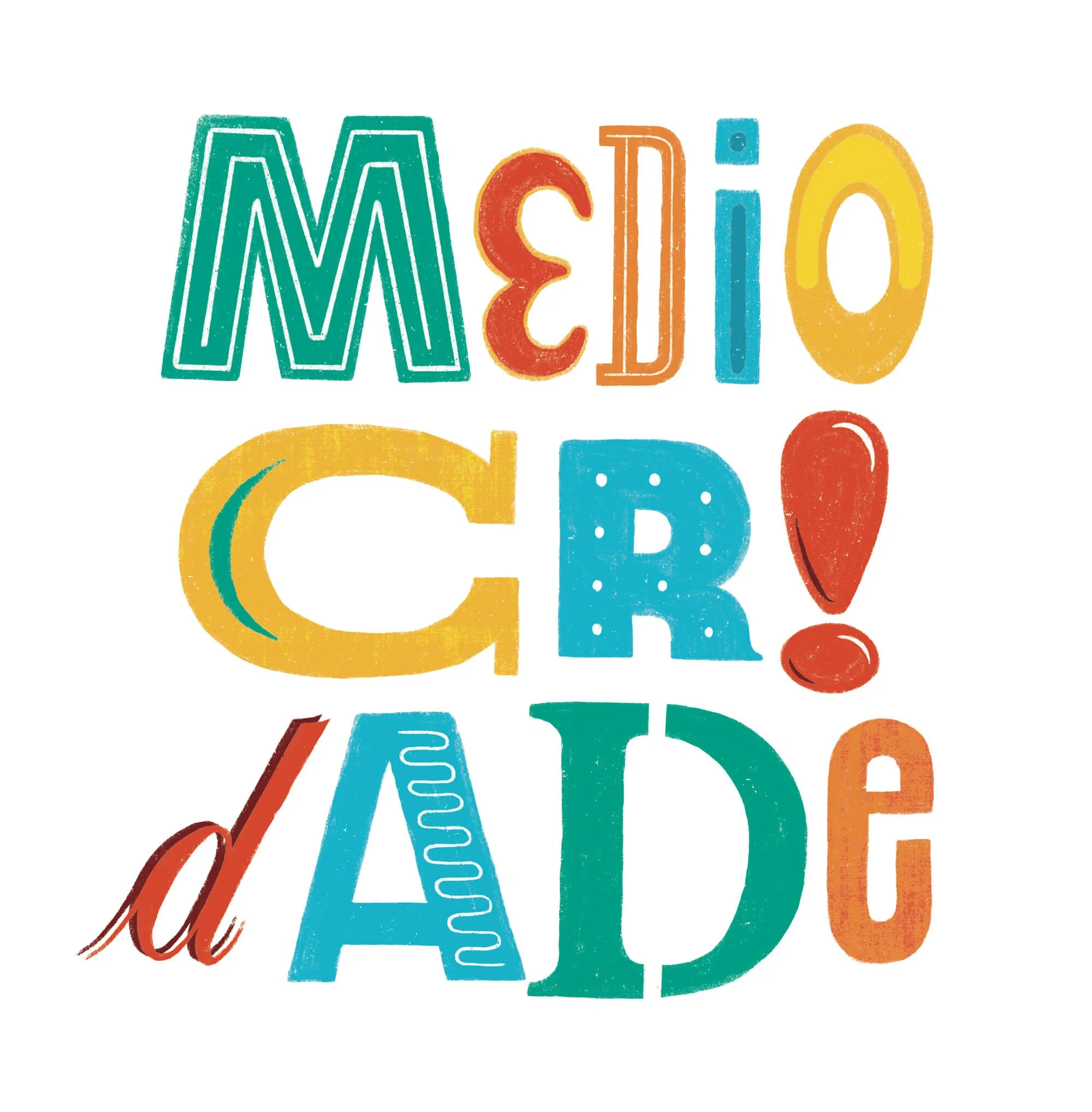 Colorful handwritten text that says 'AMÉRICO' and 'Y' with decorative elements.