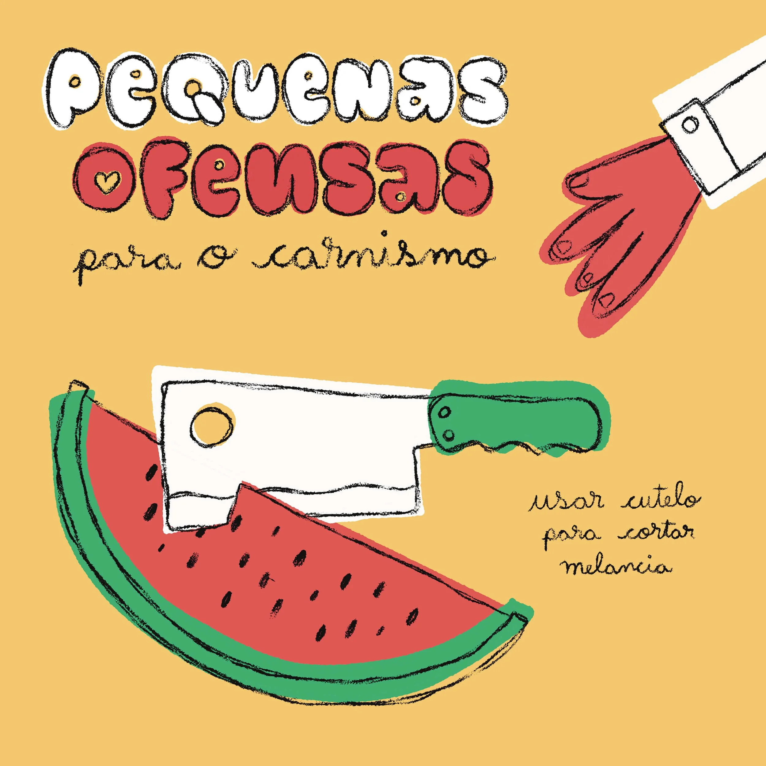 Hand-drawn illustration of a slice of watermelon with black seeds and green rind, accompanied by handwritten notes and doodles.