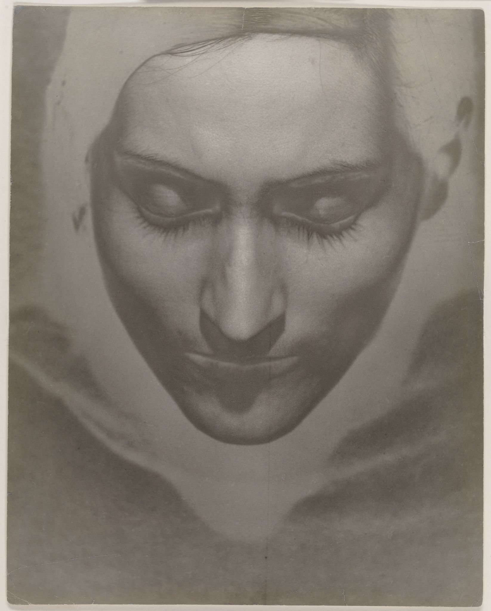 Erwin Blumenfeld (German, 1897– 1969), Solarized Portrait [Portrait of Erika Mann], c. 1934, Gelatin silver print, solarized, 12 × 9 1⁄2 inches, Inscriptions,Amsterdam stamp on verso; Provenance:
Sotheby’s, New York;
References:
The Subversive Eye; S