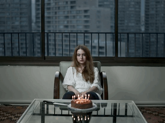 Newsha Tavakolian (Iran, 1981), Look (Birthday Cake), 2012, archival inkjet print, 41 x 55 inches, edition of 7;
Provenance; Thomas Erben Gallery, NY