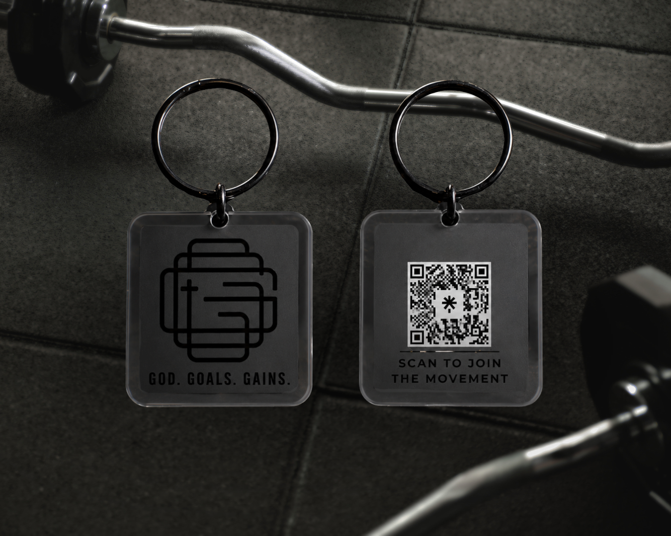 God.Goals.Gains. Keychain