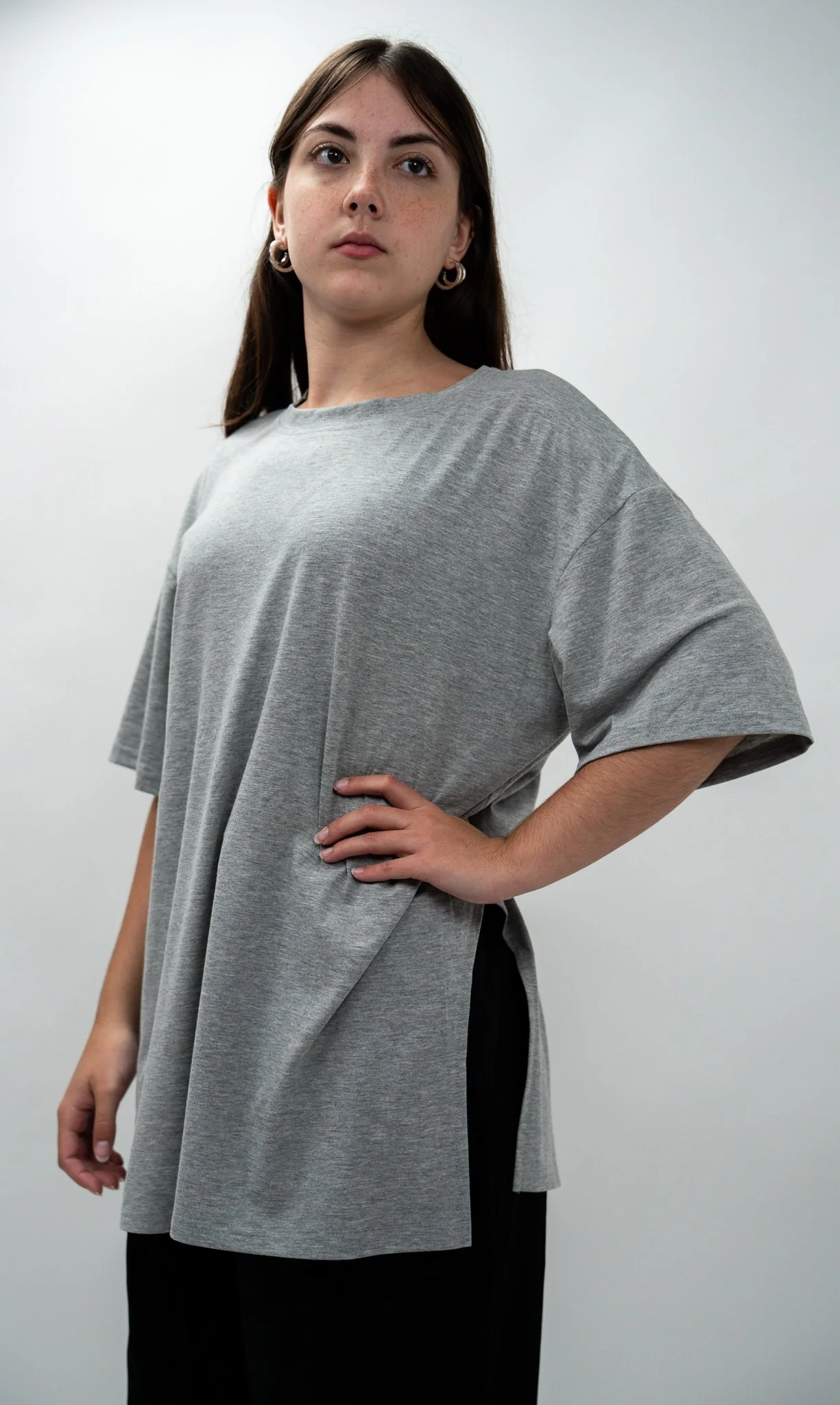 Iron & Grace Split Crew- Grey