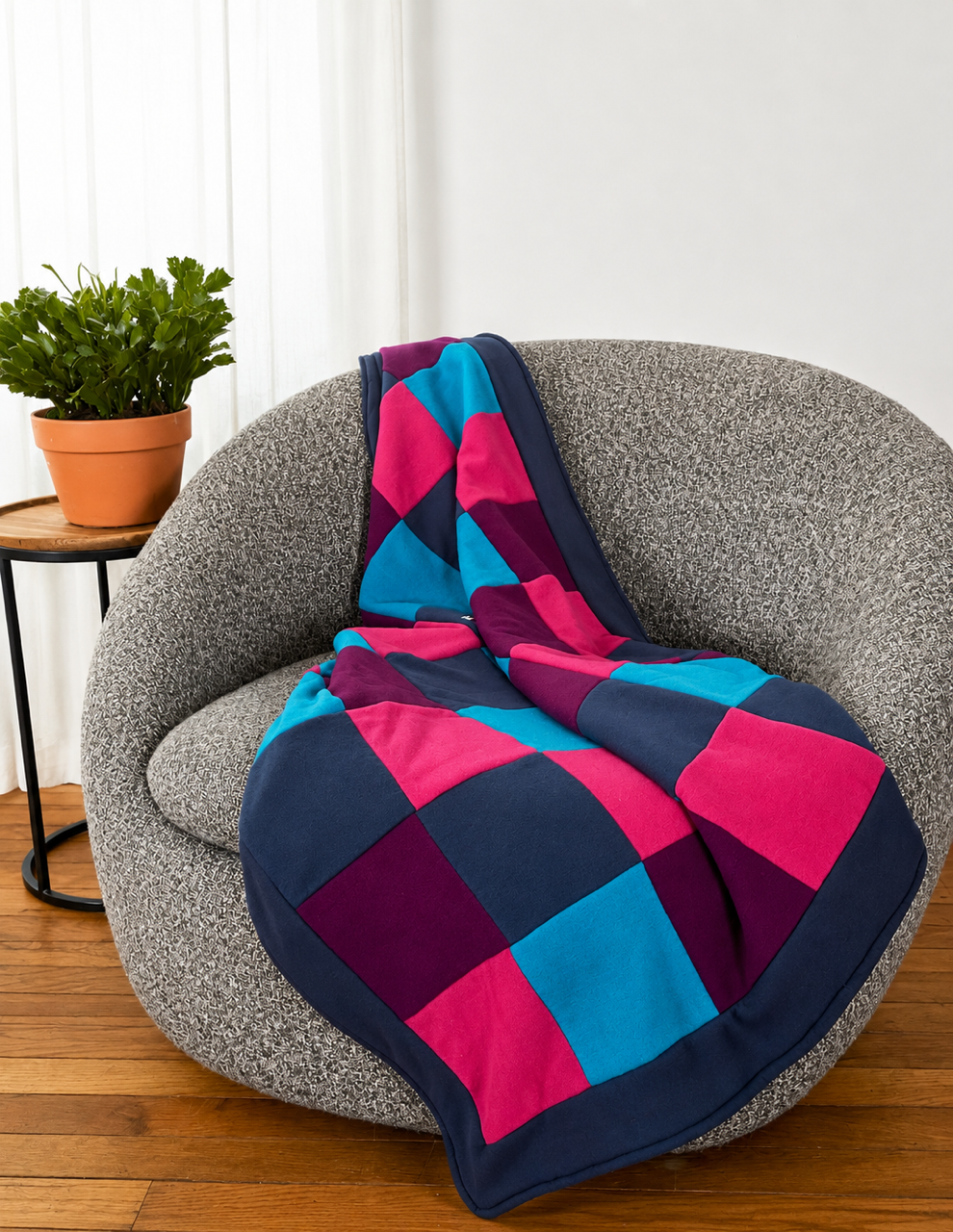 Upcycled Champion Sweatshirt Throw