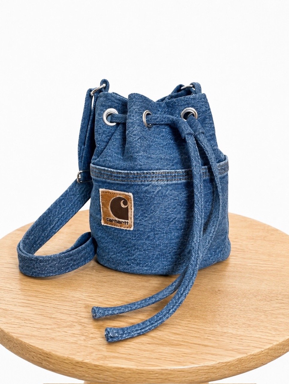 Reworked Carhartt Denim Mini Bucket Bag