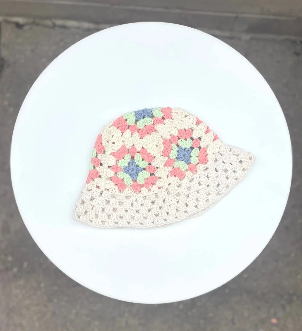 Crochet Bucket Hat Cream