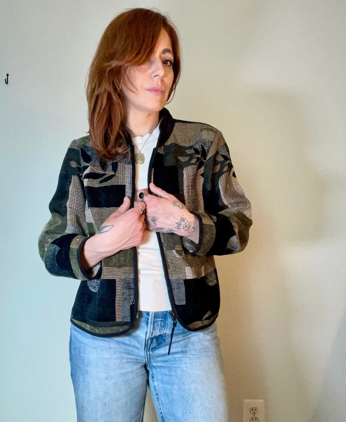 Cropped Tapestry Jacket
