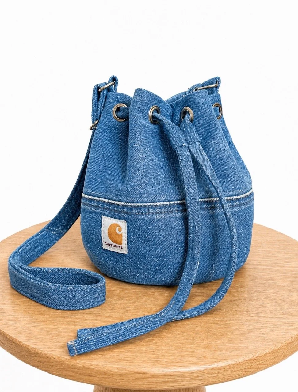 Reworked Carhartt Denim Mini Bucket Bag