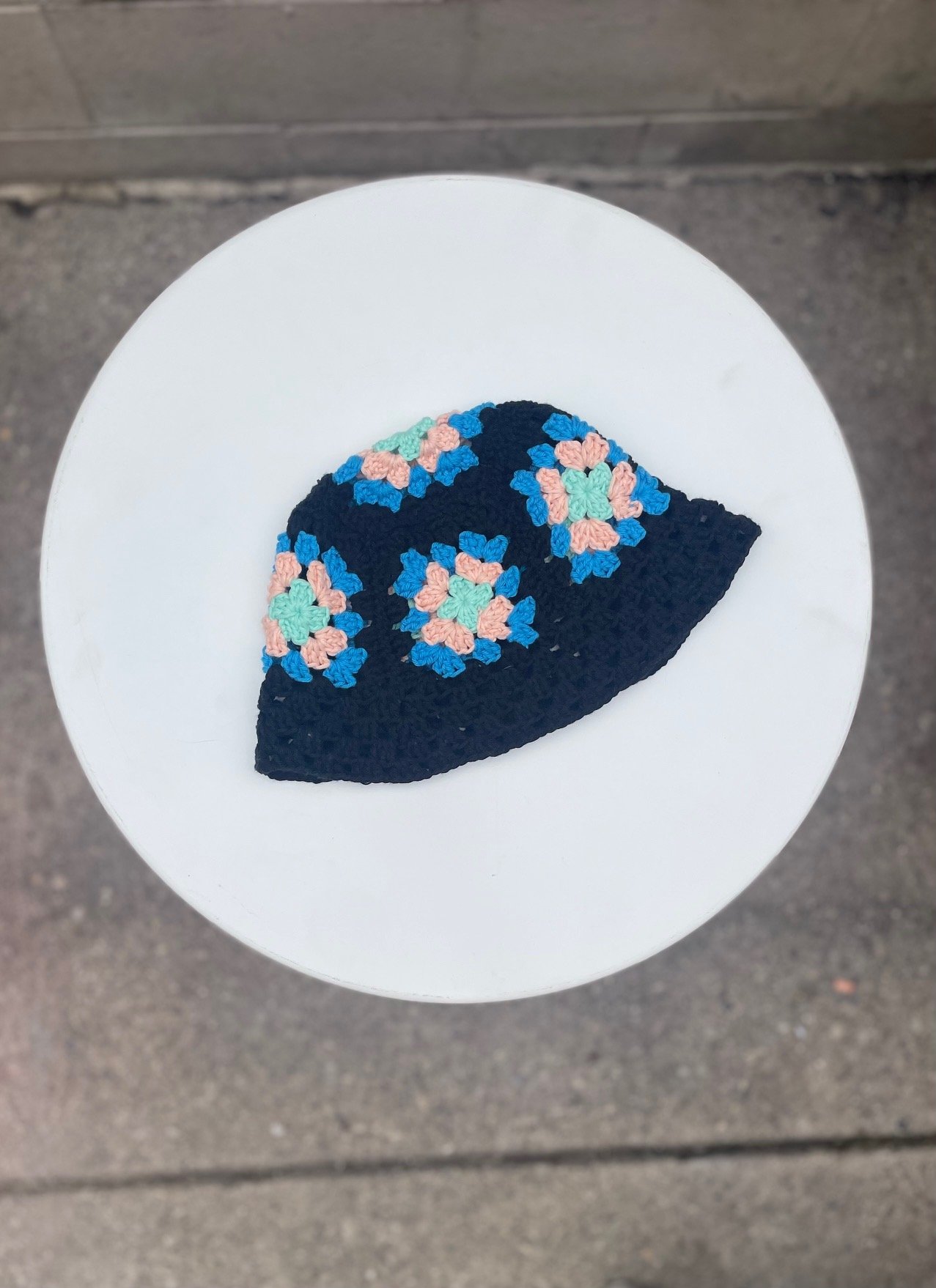 Crochet Bucket Hat Black