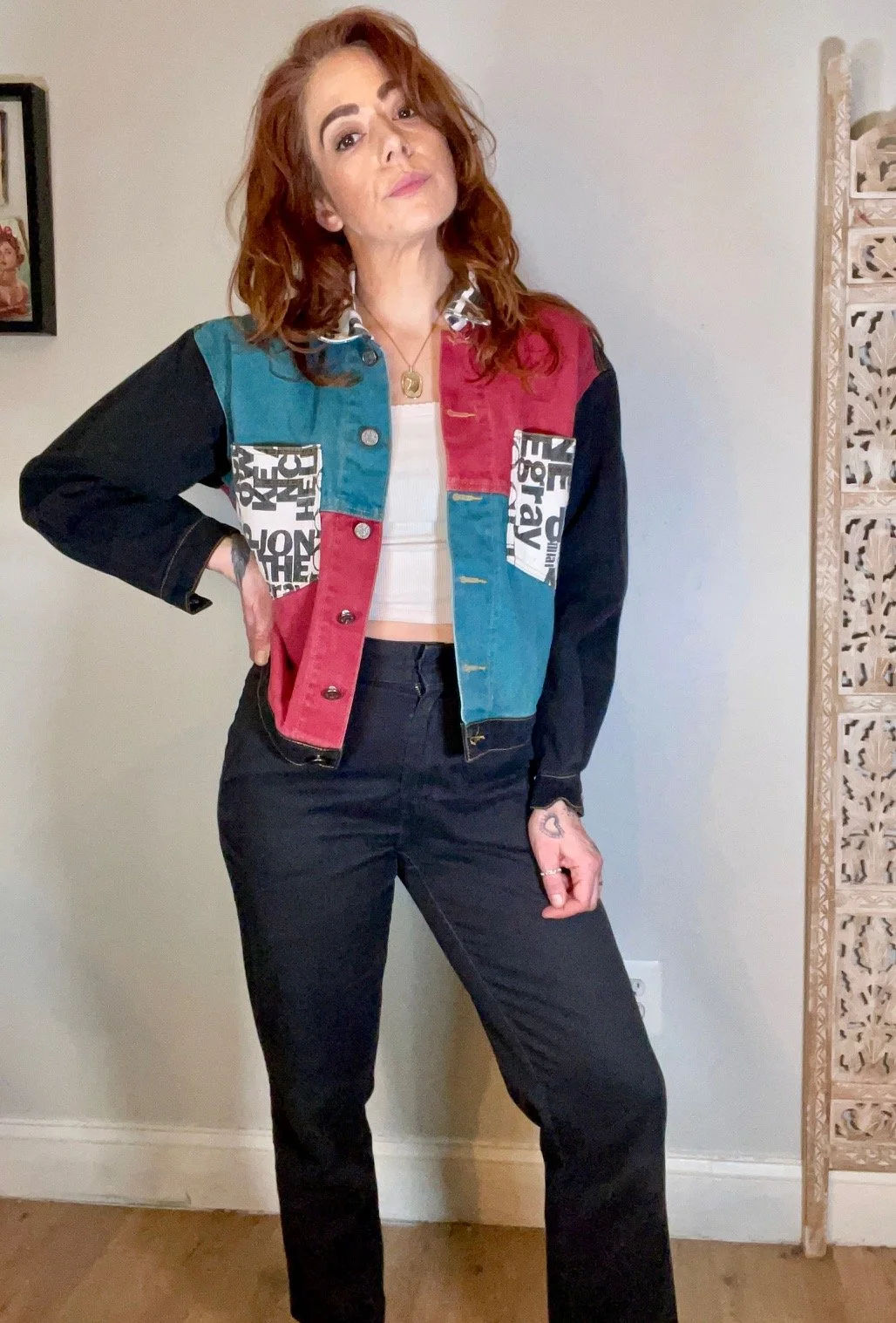 90's Colorblock Denim Jacket