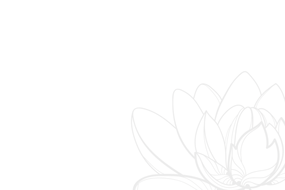 Black outline of a lotus flower with multiple petals on a black background.