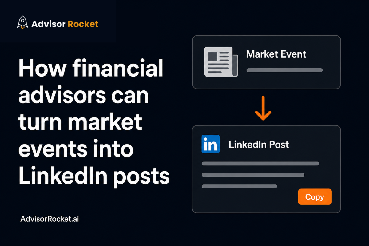 How Financial Advisors Can Turn Market Events Into LinkedIn Posts