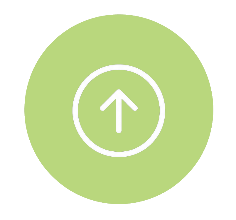 Green circular button with white upward arrow icon in the center.