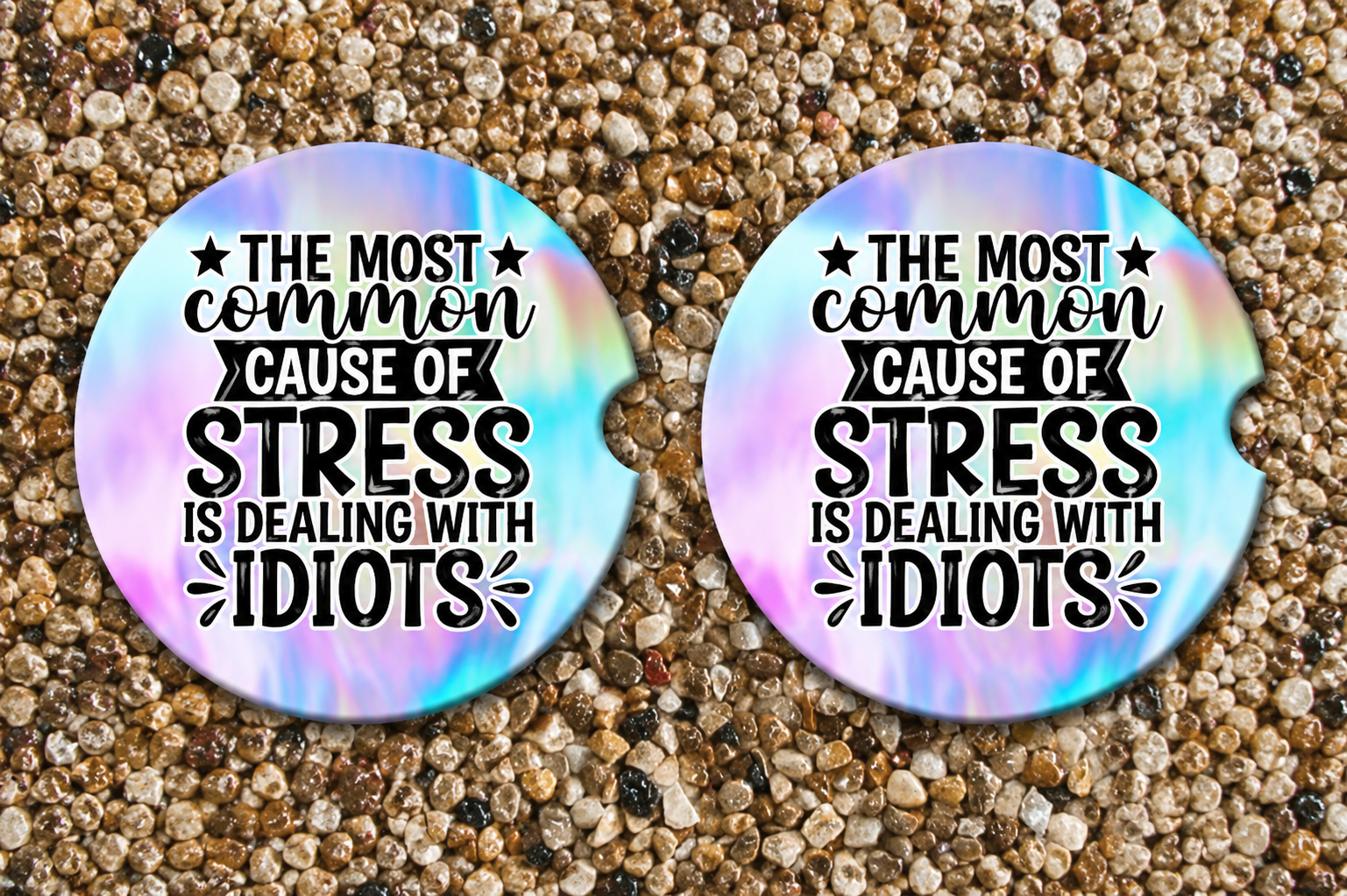Humorous Anti-Skid Car Coasters