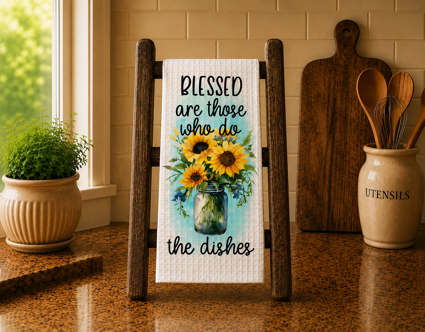 Sunflower Joy Kitchen Towel