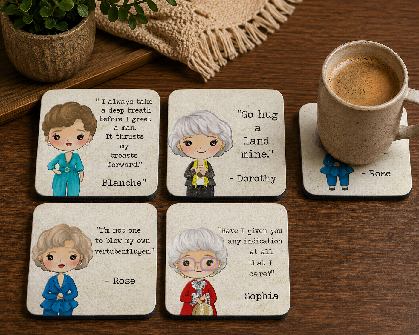 Golden GirlsCoasters - Set of 4