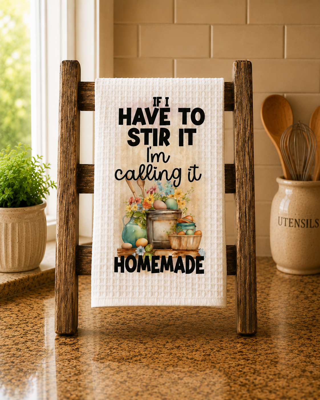 Calling it Homemade Decorative Kitchen Towel