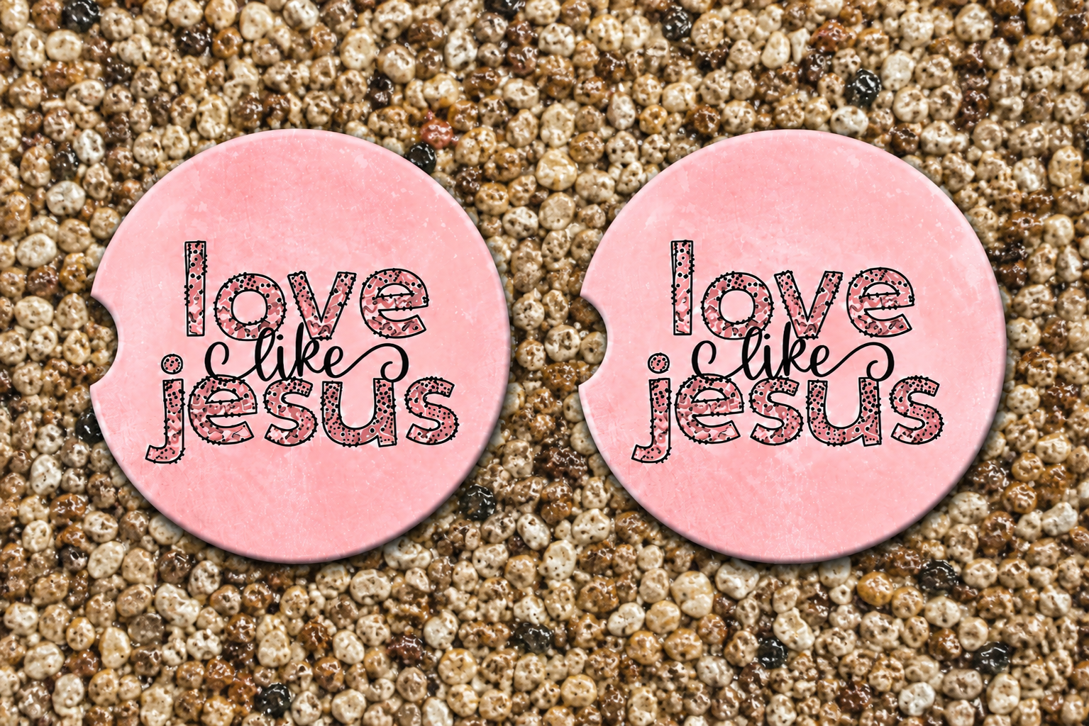 'Love Like Jesus' Neoprene Car Coasters