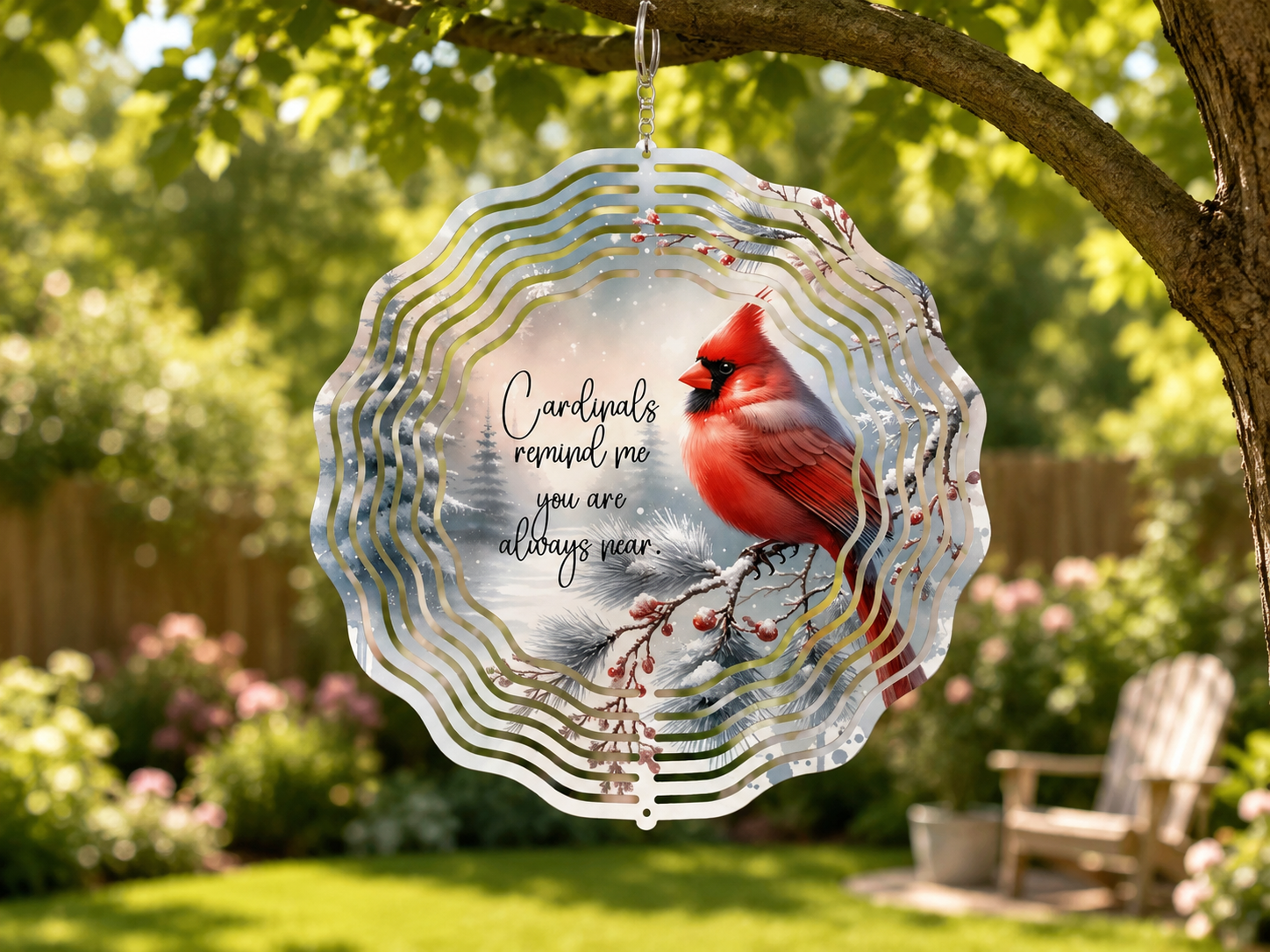 Cardinal Charm Wind Spinner