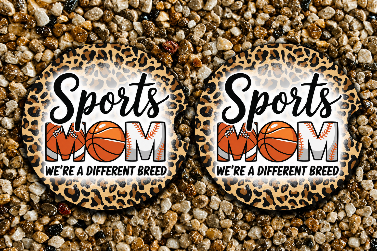 Sports Mom Anti-Skid Car Coasters