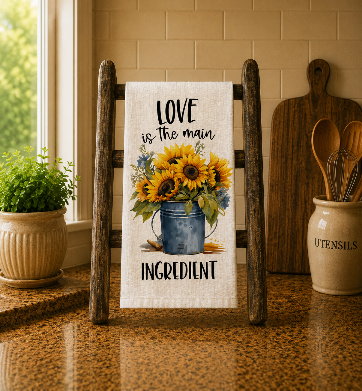 Sunflower Love Kitchen Towel