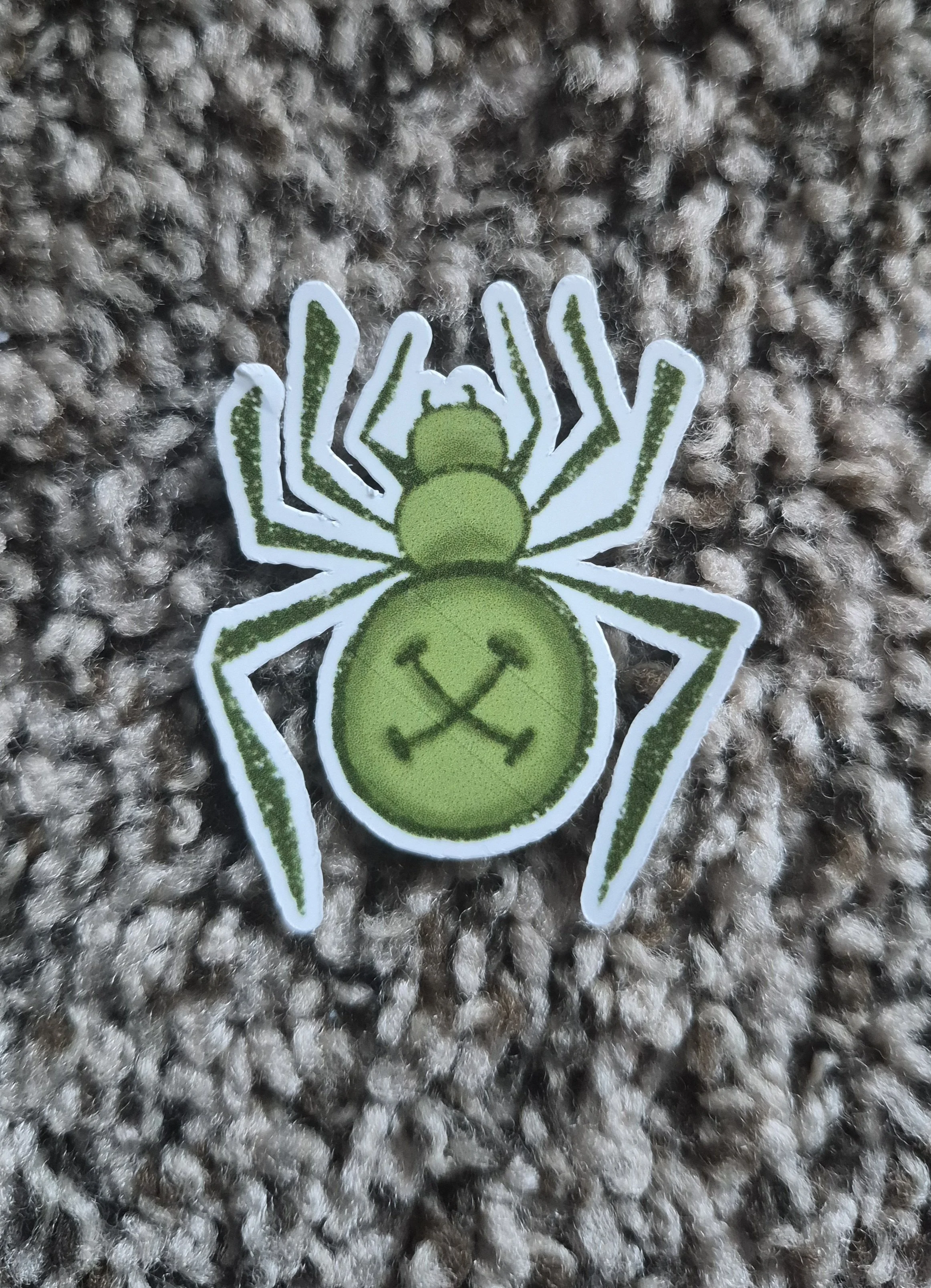 Spider Button Sticker