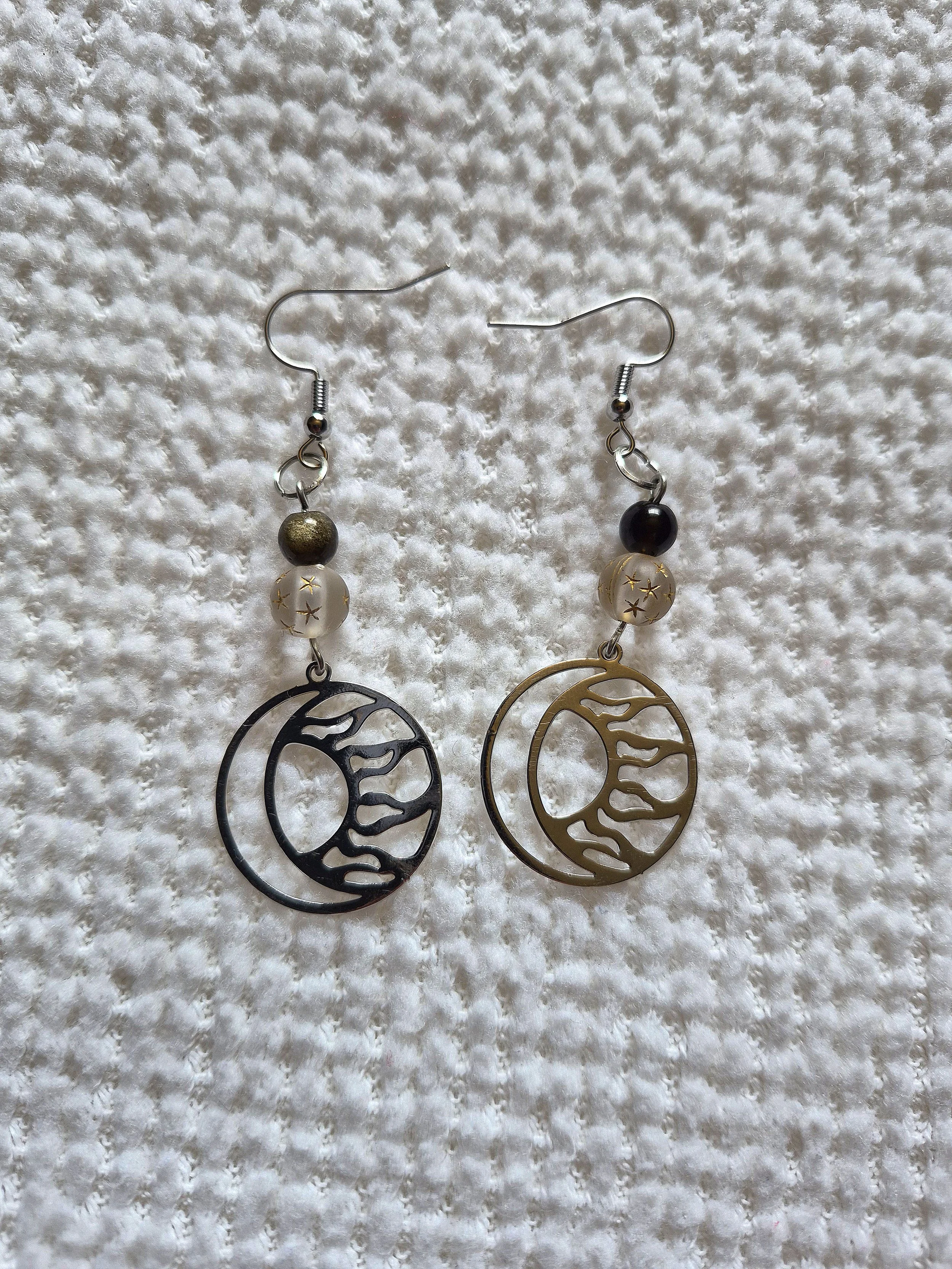 Sun and Moon Earrings