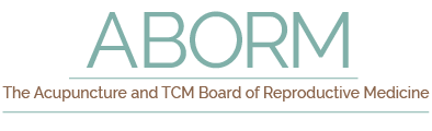 ABORM logo with the words 'The Acupuncture and TCM Board of Reproductive Medicine' underneath